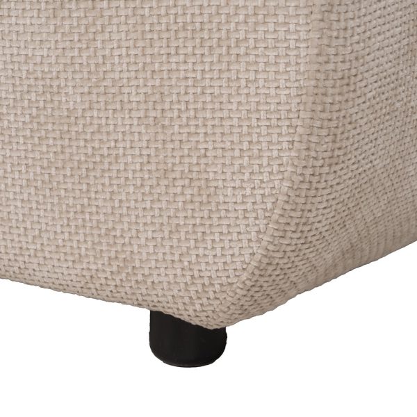 PUF BEIGE TEJIDO SALÓN 66 X 87 X 39 CM