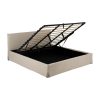 613735-02 CAMA CANAPÉ BEIGE TEJIDO DORMITORIO 196 X 215 X 96 CM