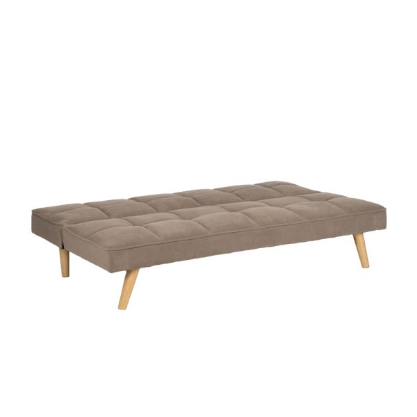 SOFÁ-CAMA BEIGE MADERA DECORACIÓN 175 X 84 X 73 CM