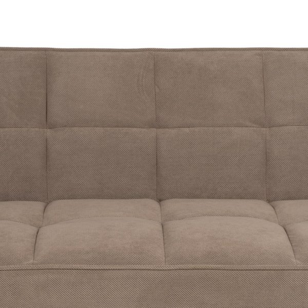 SOFÁ-CAMA BEIGE MADERA DECORACIÓN 175 X 84 X 73 CM