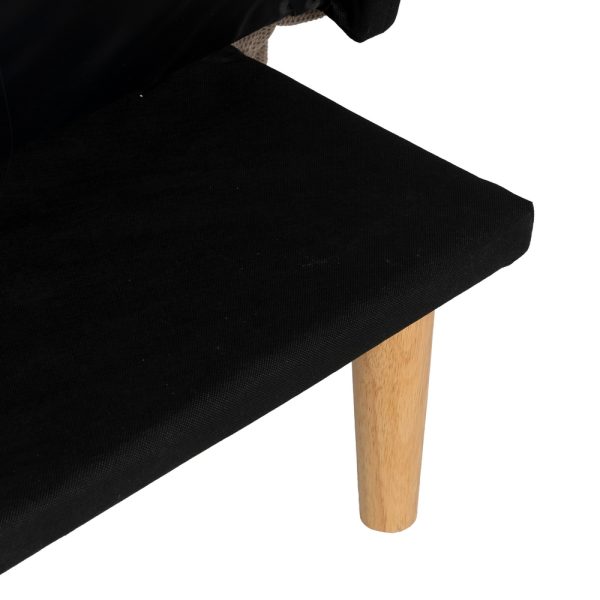 SOFÁ-CAMA BEIGE MADERA DECORACIÓN 175 X 84 X 73 CM