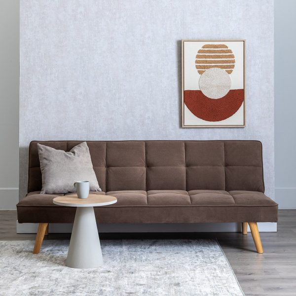 613744-001 SOFÁ-CAMA TAUPE MADERA DECORACIÓN 175 X 84 X 73 CM