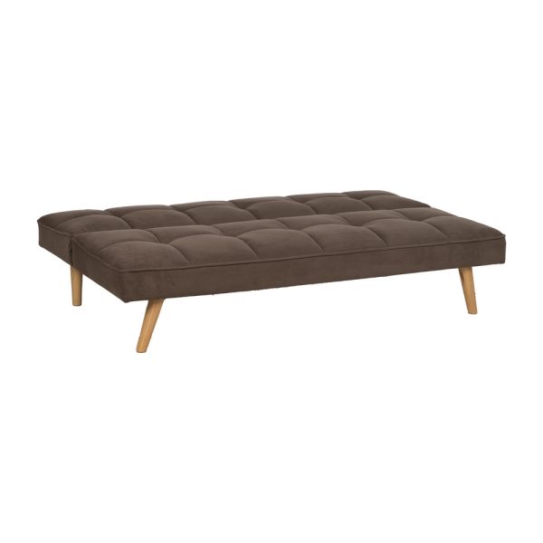 613744-02 SOFÁ-CAMA TAUPE MADERA DECORACIÓN 175 X 84 X 73 CM