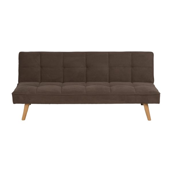 613744-03 SOFÁ-CAMA TAUPE MADERA DECORACIÓN 175 X 84 X 73 CM