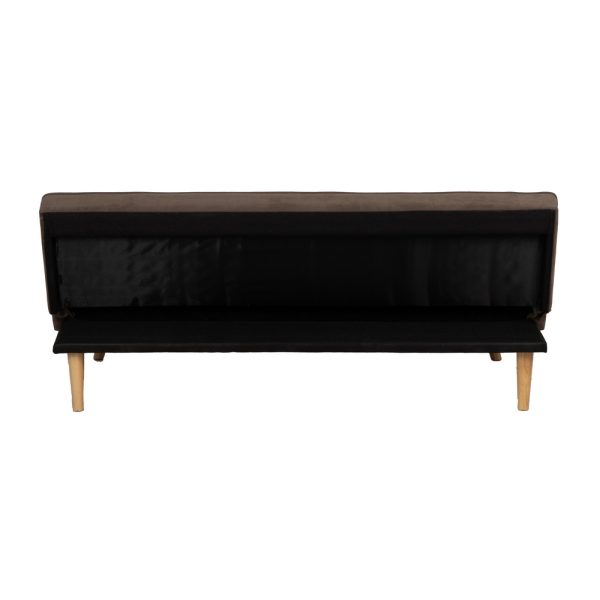 613744-04 SOFÁ-CAMA TAUPE MADERA DECORACIÓN 175 X 84 X 73 CM