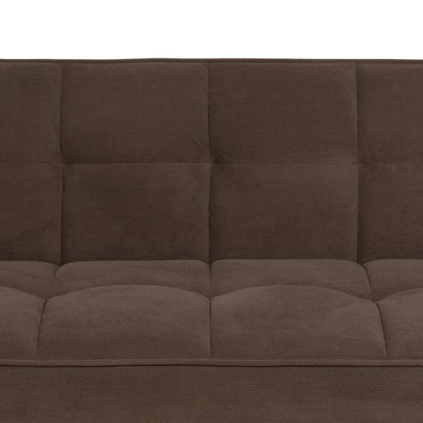613744-07 SOFÁ-CAMA TAUPE MADERA DECORACIÓN 175 X 84 X 73 CM