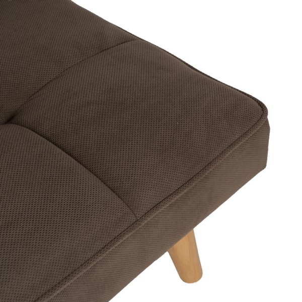 613744-09 SOFÁ-CAMA TAUPE MADERA DECORACIÓN 175 X 84 X 73 CM