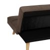 613744-11 SOFÁ-CAMA TAUPE MADERA DECORACIÓN 175 X 84 X 73 CM