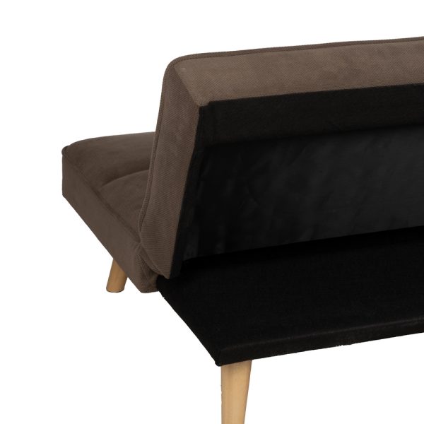 613744-11 SOFÁ-CAMA TAUPE MADERA DECORACIÓN 175 X 84 X 73 CM