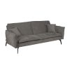 SOFÁ-CAMA GRIS TEJIDO-METAL SALÓN 214 X 106 X 84 CM