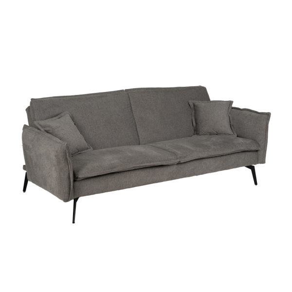 SOFÁ-CAMA GRIS TEJIDO-METAL SALÓN 214 X 106 X 84 CM