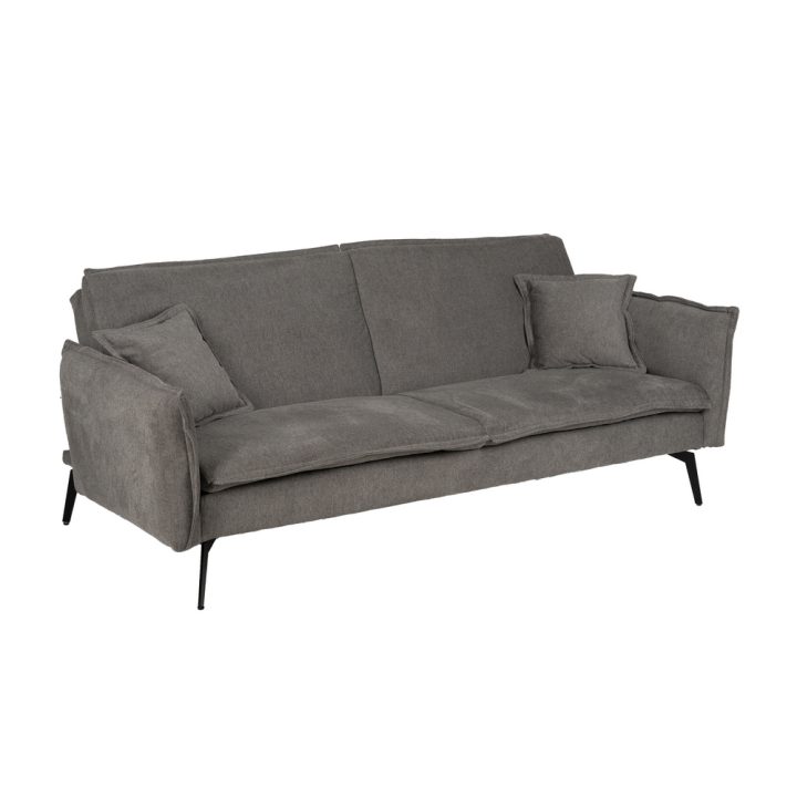 SOFÁ-CAMA GRIS TEJIDO-METAL SALÓN 214 X 106 X 84 CM