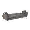 SOFÁ-CAMA GRIS TEJIDO-METAL SALÓN 214 X 106 X 84 CM