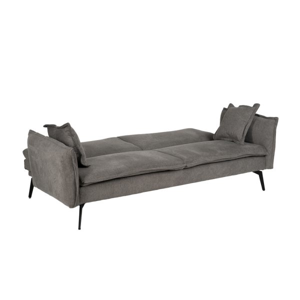 SOFÁ-CAMA GRIS TEJIDO-METAL SALÓN 214 X 106 X 84 CM