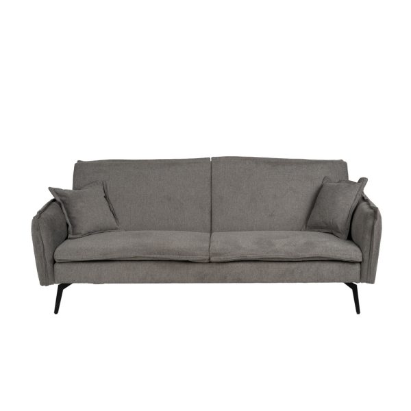 SOFÁ-CAMA GRIS TEJIDO-METAL SALÓN 214 X 106 X 84 CM