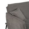 SOFÁ-CAMA GRIS TEJIDO-METAL SALÓN 214 X 106 X 84 CM