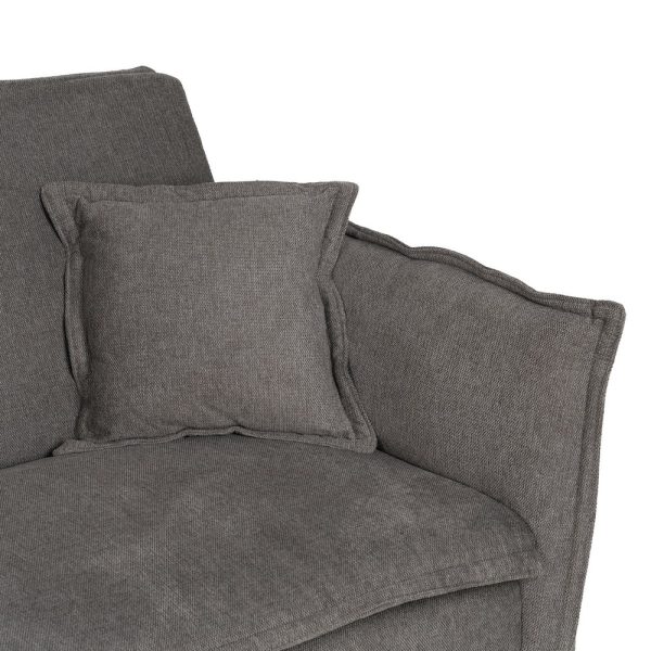 SOFÁ-CAMA GRIS TEJIDO-METAL SALÓN 214 X 106 X 84 CM