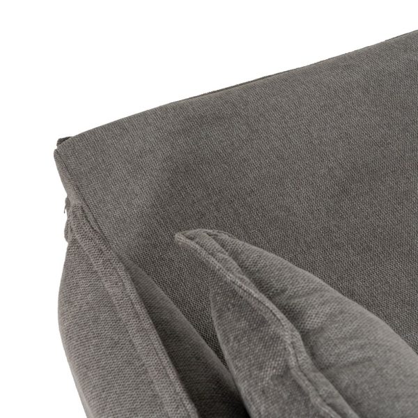 SOFÁ-CAMA GRIS TEJIDO-METAL SALÓN 214 X 106 X 84 CM