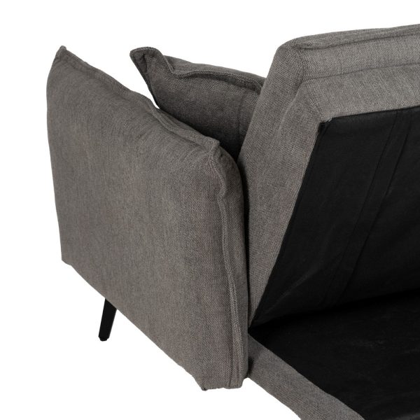 SOFÁ-CAMA GRIS TEJIDO-METAL SALÓN 214 X 106 X 84 CM