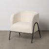 SILLÓN BLANCO TEJIDO-METAL SALÓN 68 X 66 X 74 CM