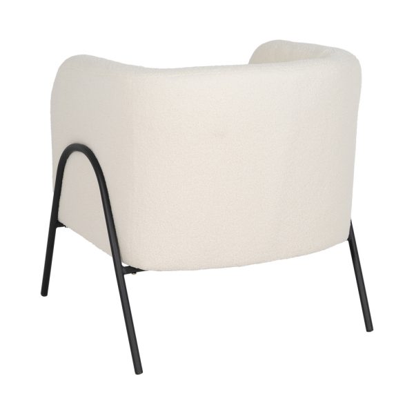 SILLÓN BLANCO TEJIDO-METAL SALÓN 68 X 66 X 74 CM