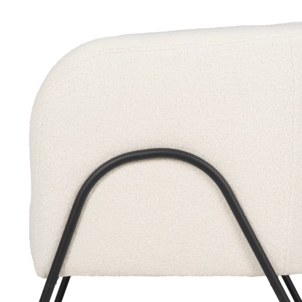 SILLÓN BLANCO TEJIDO-METAL SALÓN 68 X 66 X 74 CM