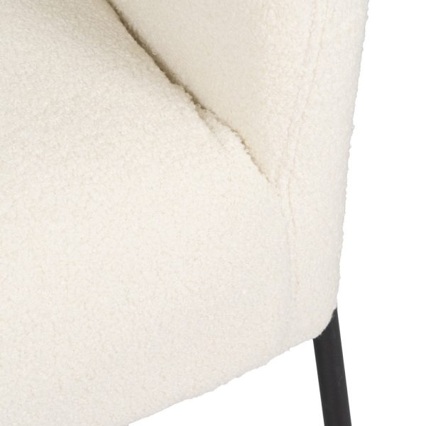 SILLÓN BLANCO TEJIDO-METAL SALÓN 68 X 66 X 74 CM