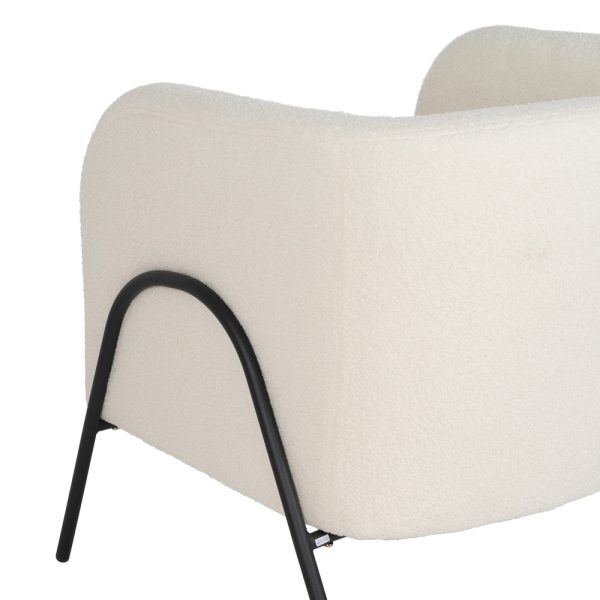 SILLÓN BLANCO TEJIDO-METAL SALÓN 68 X 66 X 74 CM