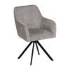 614610-01 SILLA BRAZOS GRIS CLARO TEJIDO-METAL 58 X 58 X 83 CM