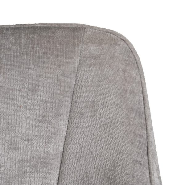 614610-04 SILLA BRAZOS GRIS CLARO TEJIDO-METAL 58 X 58 X 83 CM