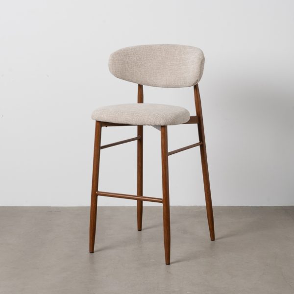 TABURETE 75CM BEIGE TEJIDO-METAL 54 X 52 X 105 CM