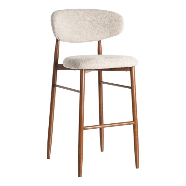 TABURETE 75CM BEIGE TEJIDO-METAL 54 X 52 X 105 CM