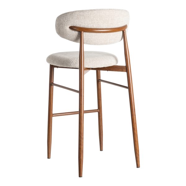 TABURETE 75CM BEIGE TEJIDO-METAL 54 X 52 X 105 CM