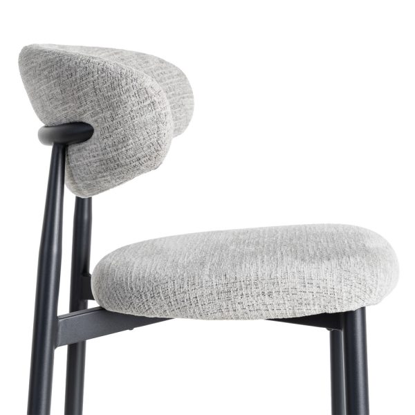 SILLA GRIS TEJIDO-METAL 53 X 51 X 76,50 CM