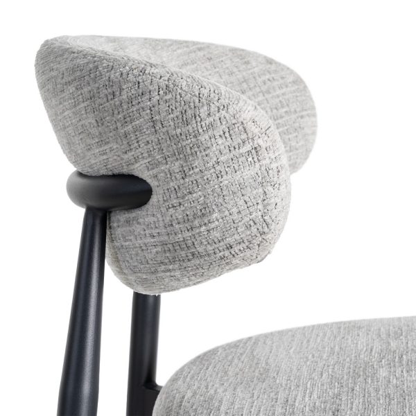 SILLA GRIS TEJIDO-METAL 53 X 51 X 76,50 CM