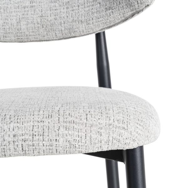 SILLA GRIS TEJIDO-METAL 53 X 51 X 76,50 CM