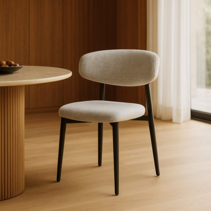 SILLA GRIS TEJIDO-METAL 53 X 51 X 76,50 CM