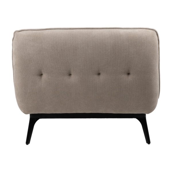 CHAISE-LOUNGER TAUPE TEJIDO-METAL 168 X 90 X 82 CM