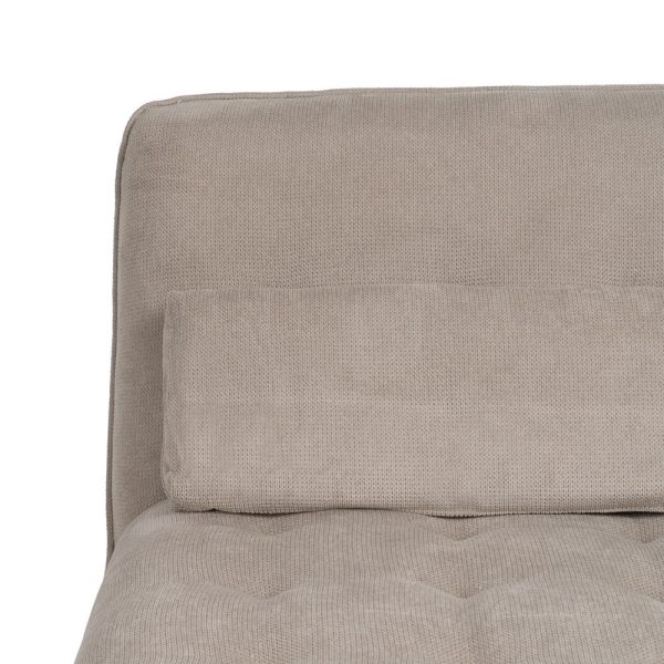 CHAISE-LOUNGER TAUPE TEJIDO-METAL 168 X 90 X 82 CM