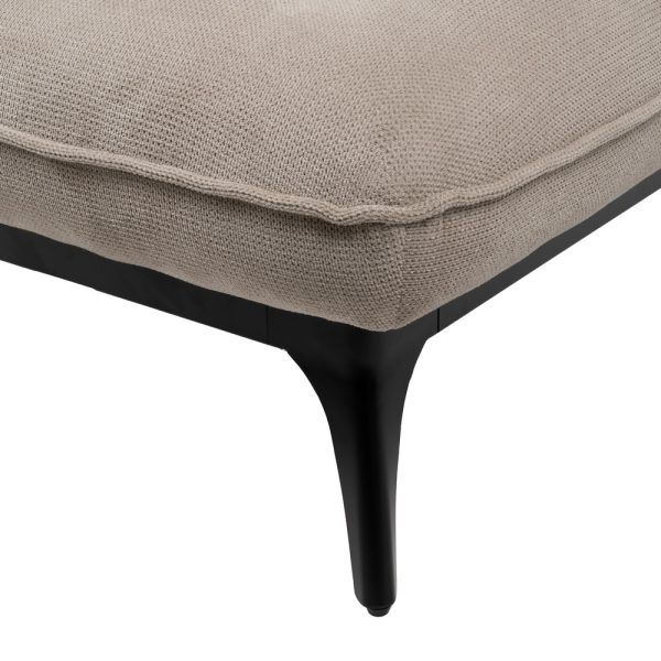 CHAISE-LOUNGER TAUPE TEJIDO-METAL 168 X 90 X 82 CM