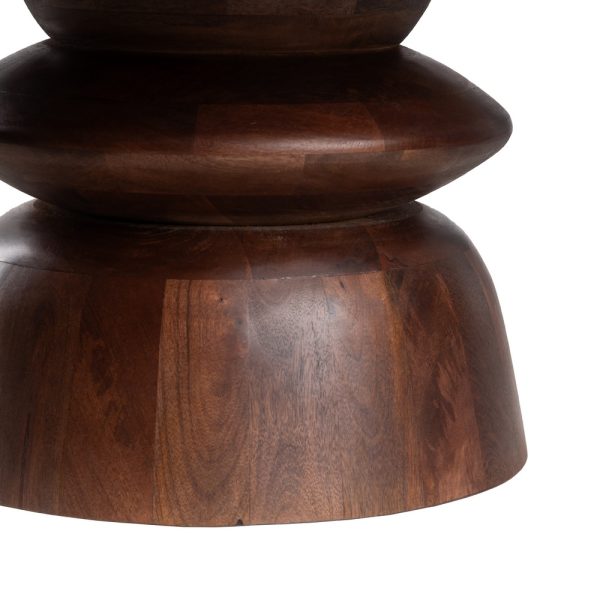 MESA CENTRO MÁRMOL/MADERA SALÓN 75 X 75 X 39 CM