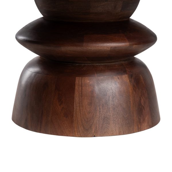 MESA CENTRO MÁRMOL/MADERA SALÓN 75 X 75 X 39 CM