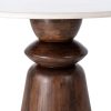 MESA COMEDOR MÁRMOL/MADERA SALÓN 120 X 120 X 76 CM
