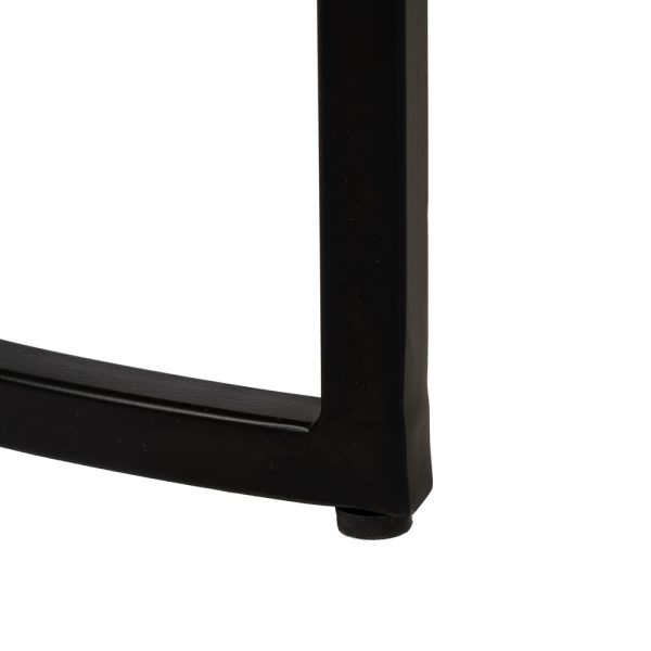 S/2 MESA CENTRO MARRÓN-NEGRO 90 X 90 X 40 CM