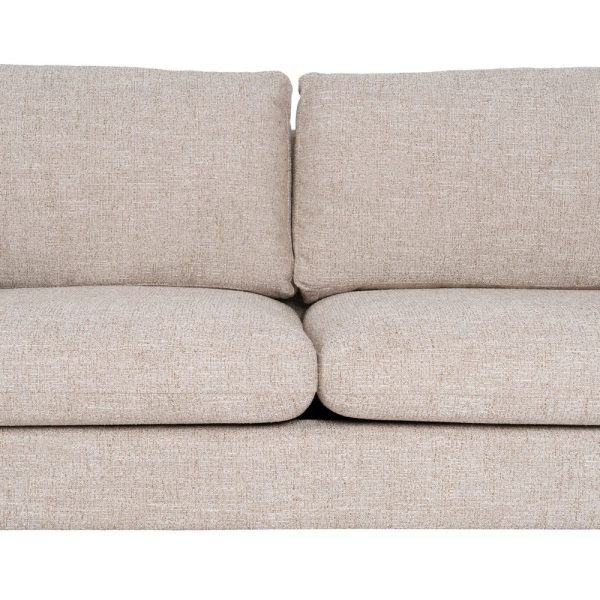 SOFÁ 3 PLAZAS BEIGE TEJIDO-MADERA 221 X 90 X 87 CM