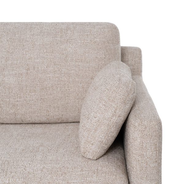SOFÁ 3 PLAZAS BEIGE TEJIDO-MADERA 221 X 90 X 87 CM