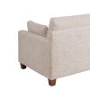 SOFÁ 3 PLAZAS BEIGE TEJIDO-MADERA 221 X 90 X 87 CM