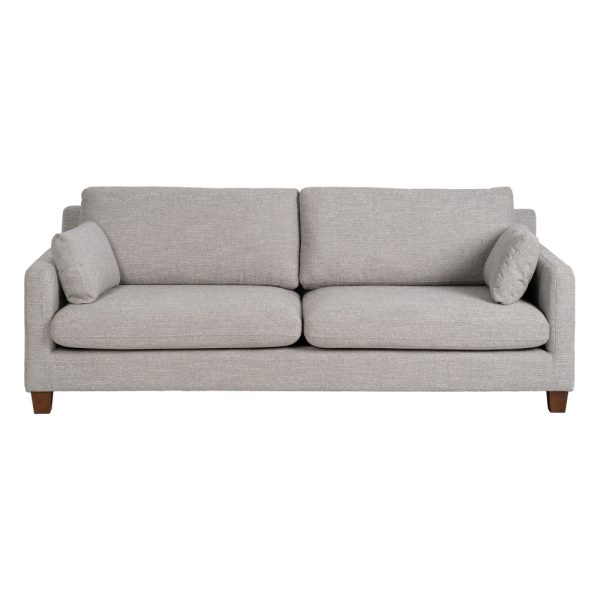 SOFÁ 3 PLAZAS GRIS TEJIDO-MADERA 221 X 90 X 87 CM