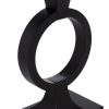 CONSOLA NEGRO METAL-CRISTAL 90 X 32 X 80 CM