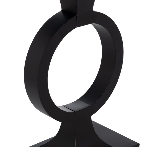 CONSOLA NEGRO METAL-CRISTAL 90 X 32 X 80 CM